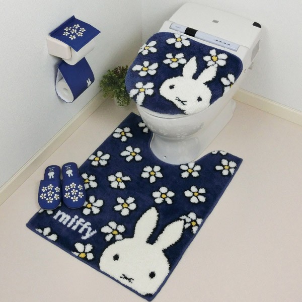 Miffy（ミッフィー） ロングトイレマット ディックブルーナ フラワー
