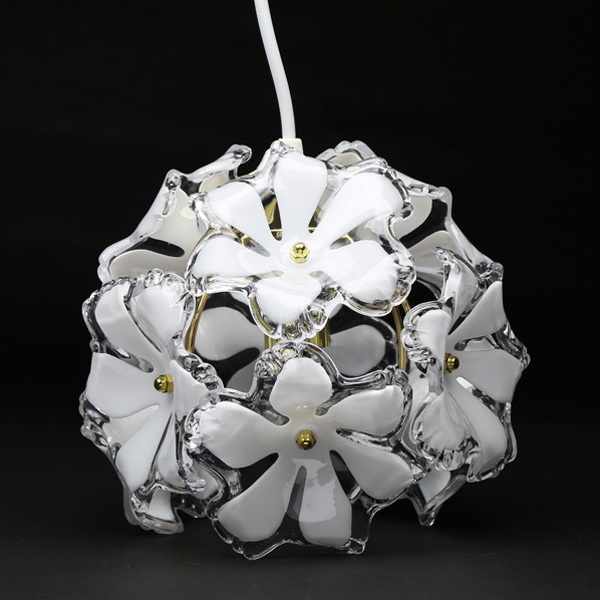 値下げしました！　キシマ　花型クリアガラスブーケペンダントライト 値下げしました！！ キシマ 花型クリアガラスブーケペンダントライト