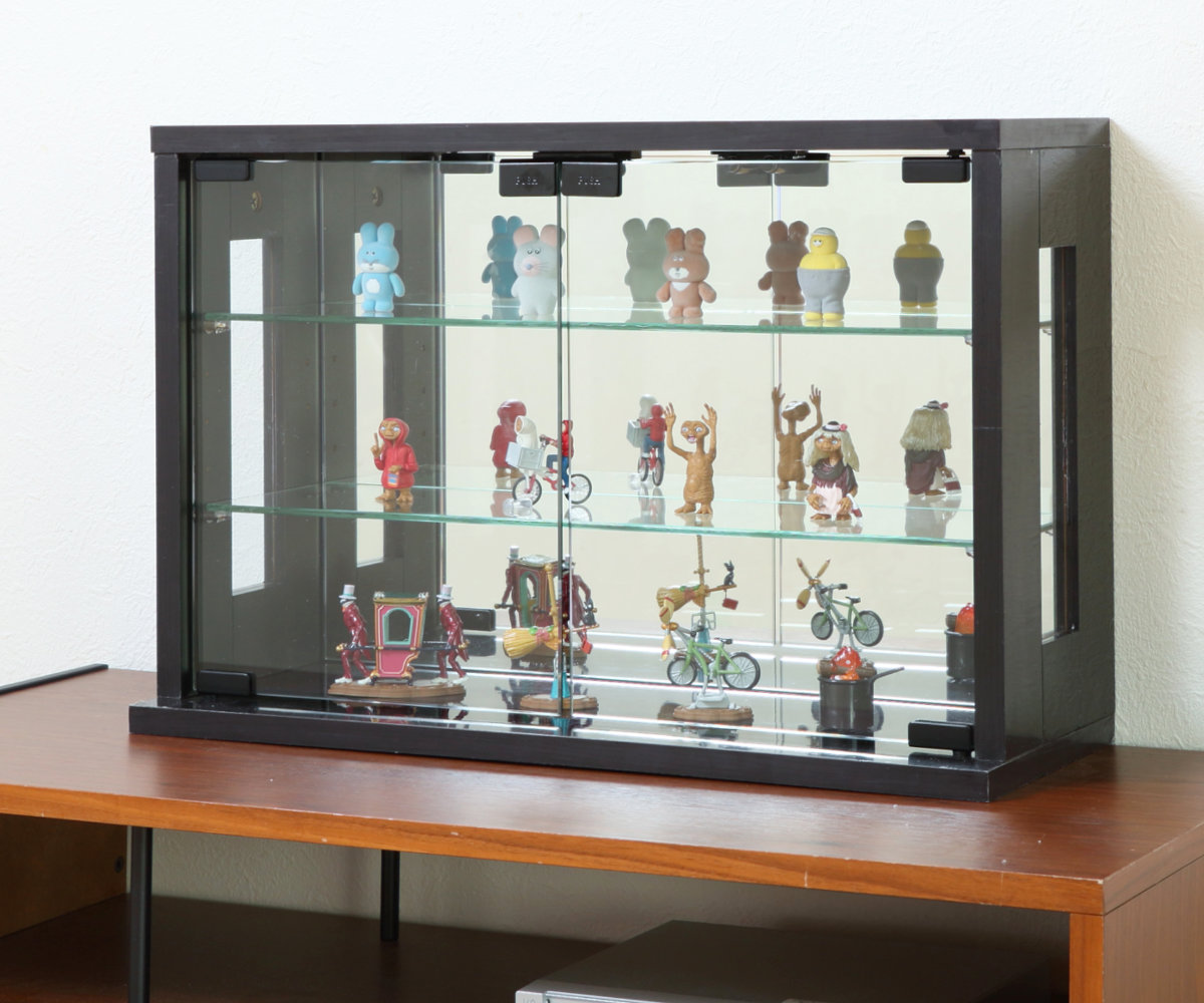 クロシオ 卓上コレクションケース 幅60cm 横型 ガラス （ コレクション