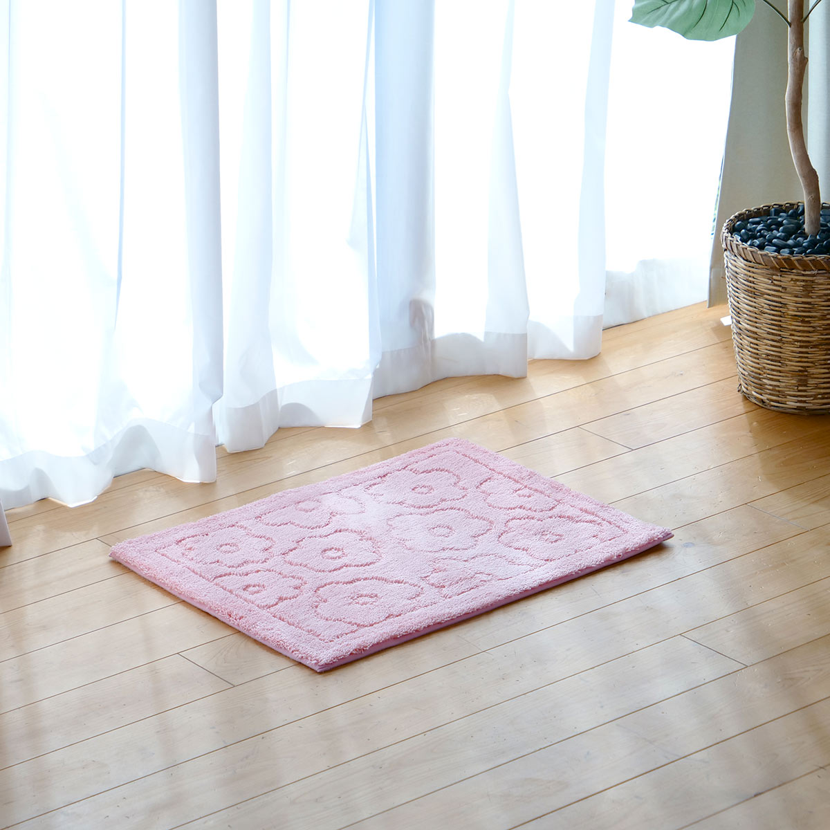 乾度良好 バスマット サニー 45×60cm 速乾 （ 風呂 マット 速乾性 吸水