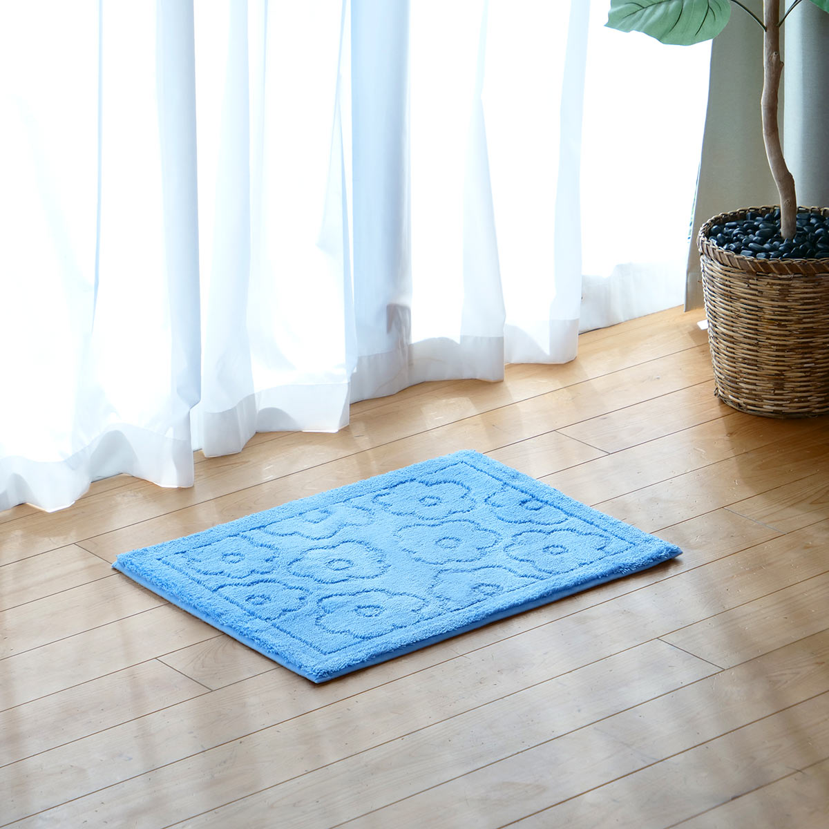 乾度良好 バスマット サニー 45×60cm 速乾 （ 風呂 マット 速乾性 吸水