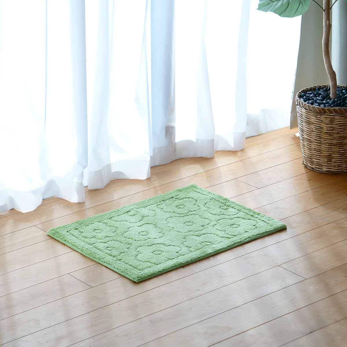 乾度良好 バスマット サニー 45×60cm 速乾 （ 風呂 マット 速乾性 吸水