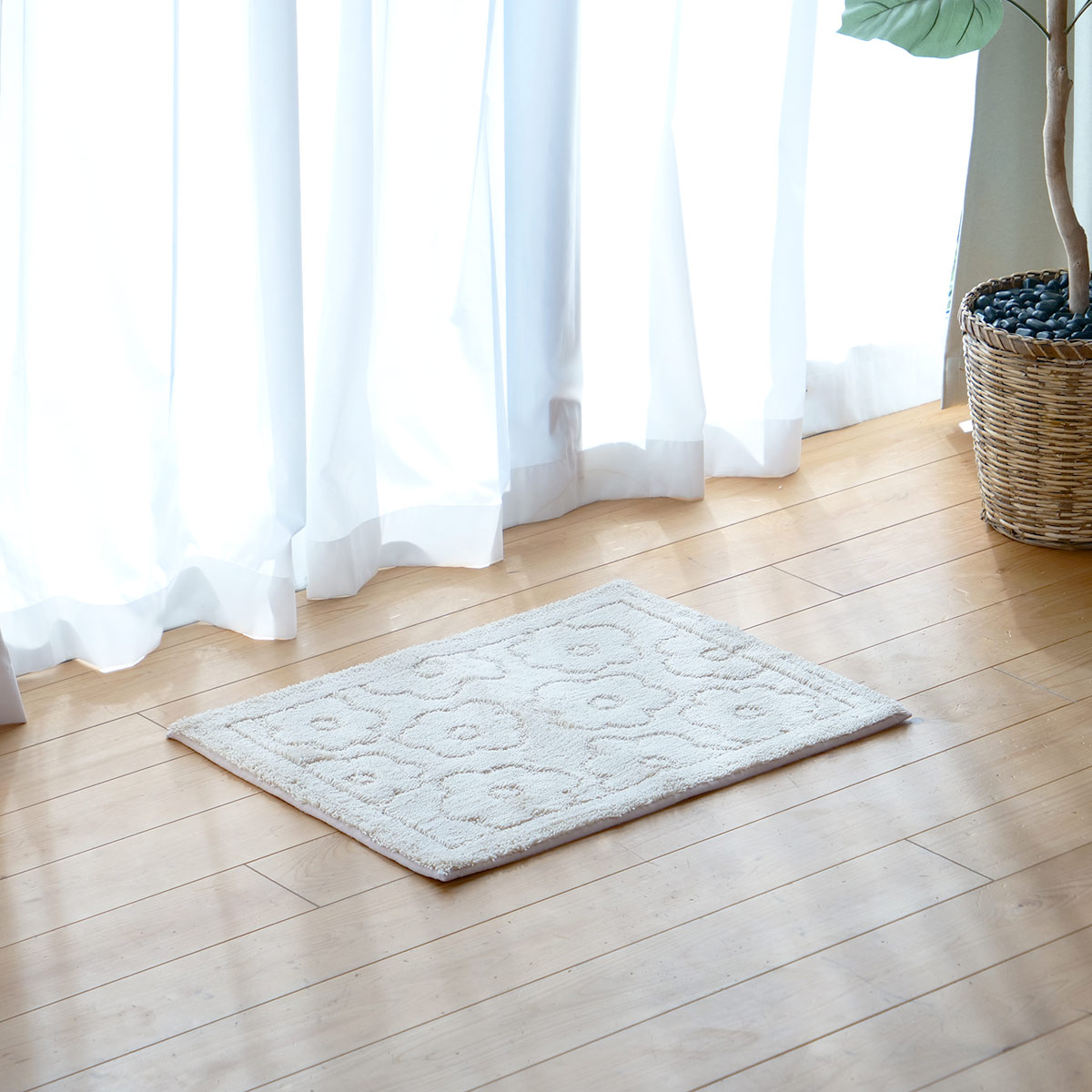 乾度良好 バスマット サニー 45×60cm 速乾 （ 風呂 マット 速乾性 吸水