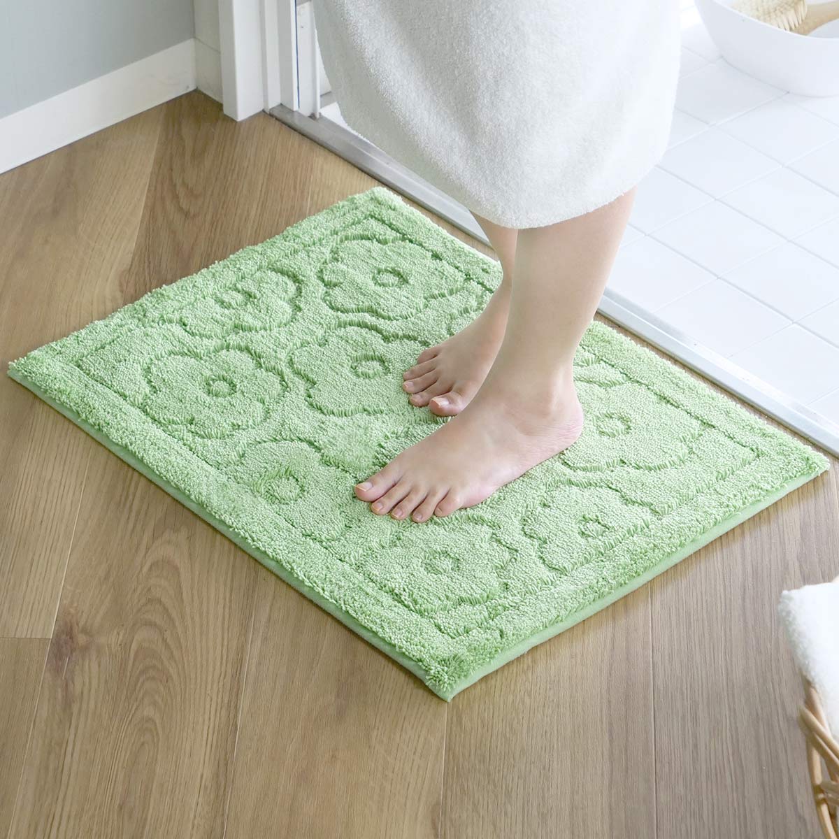 乾度良好 バスマット サニー 45×60cm 速乾 （ 風呂 マット 速乾性 吸水