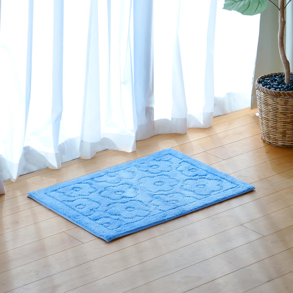 乾度良好 バスマット サニー 50×70cm 速乾 大判 （ 風呂 マット 速乾性