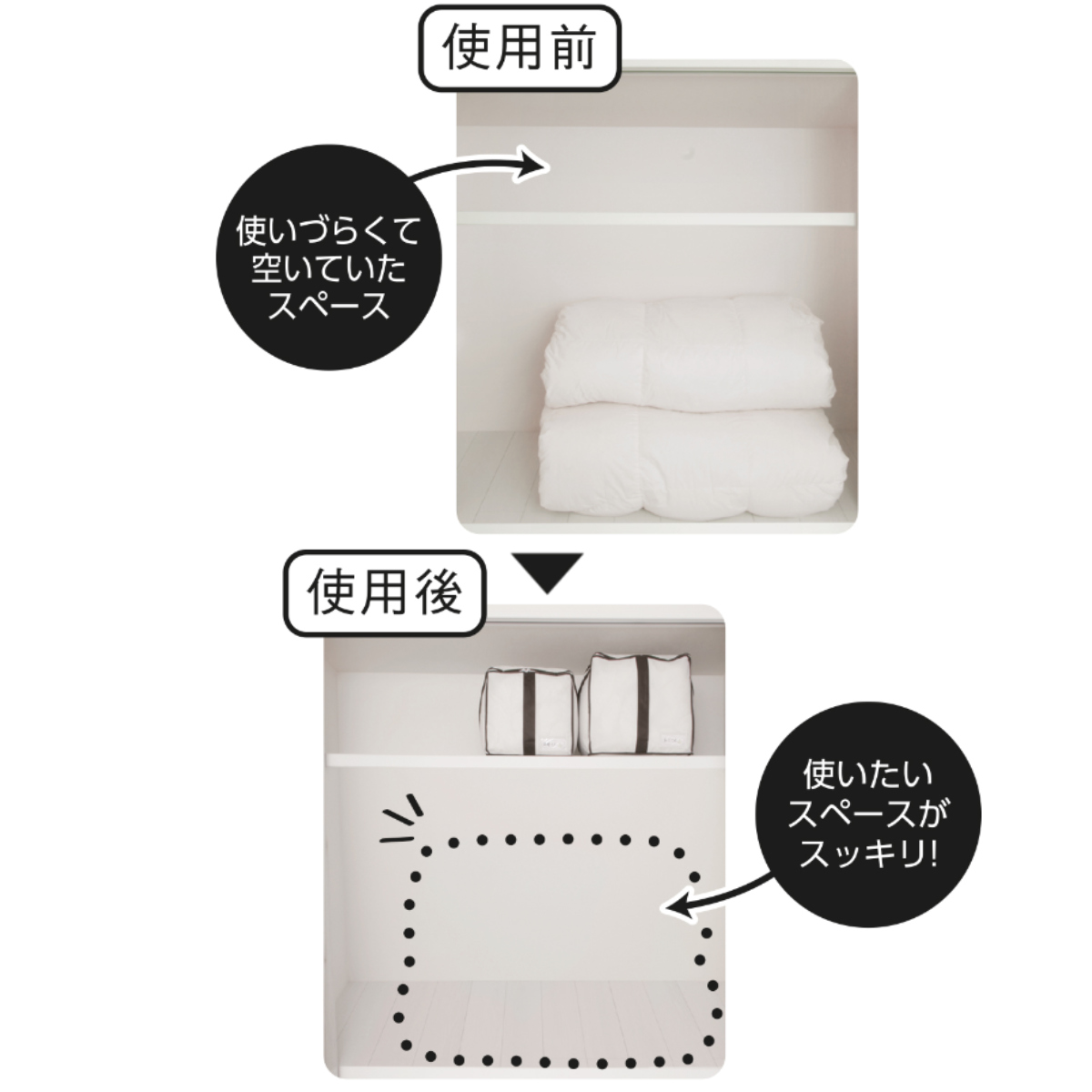 布団収納袋 キューブ型羽毛ふとん収納袋 シングル用 防ダニ 防虫