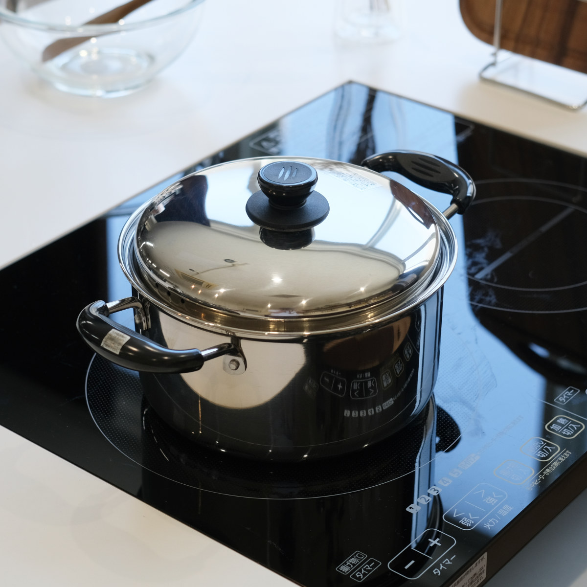 ステンレス 丸型 両手鍋 24cm パール金属 両手鍋 ノヴェル ステンレス 24cm IH対応 （ ガス火 IH ih