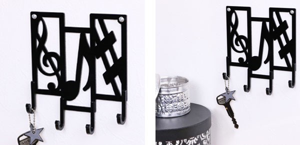 キーフック 音符 （ 鍵 収納 玄関 壁掛け フック 壁掛けフック