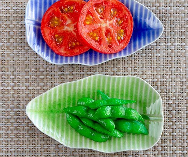 プレート S 16cm バナナリーフ 食器 陶器 同色3枚セット