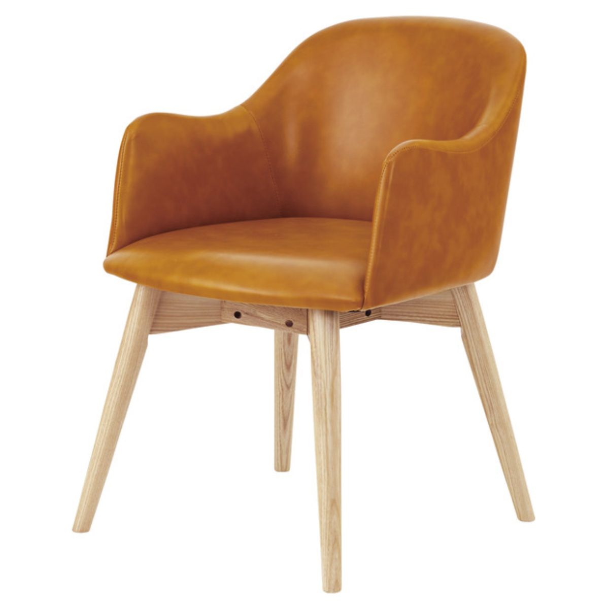 東谷 ダイニングチェア 座面高43cm 肘掛け付き カラメリ （ チェア