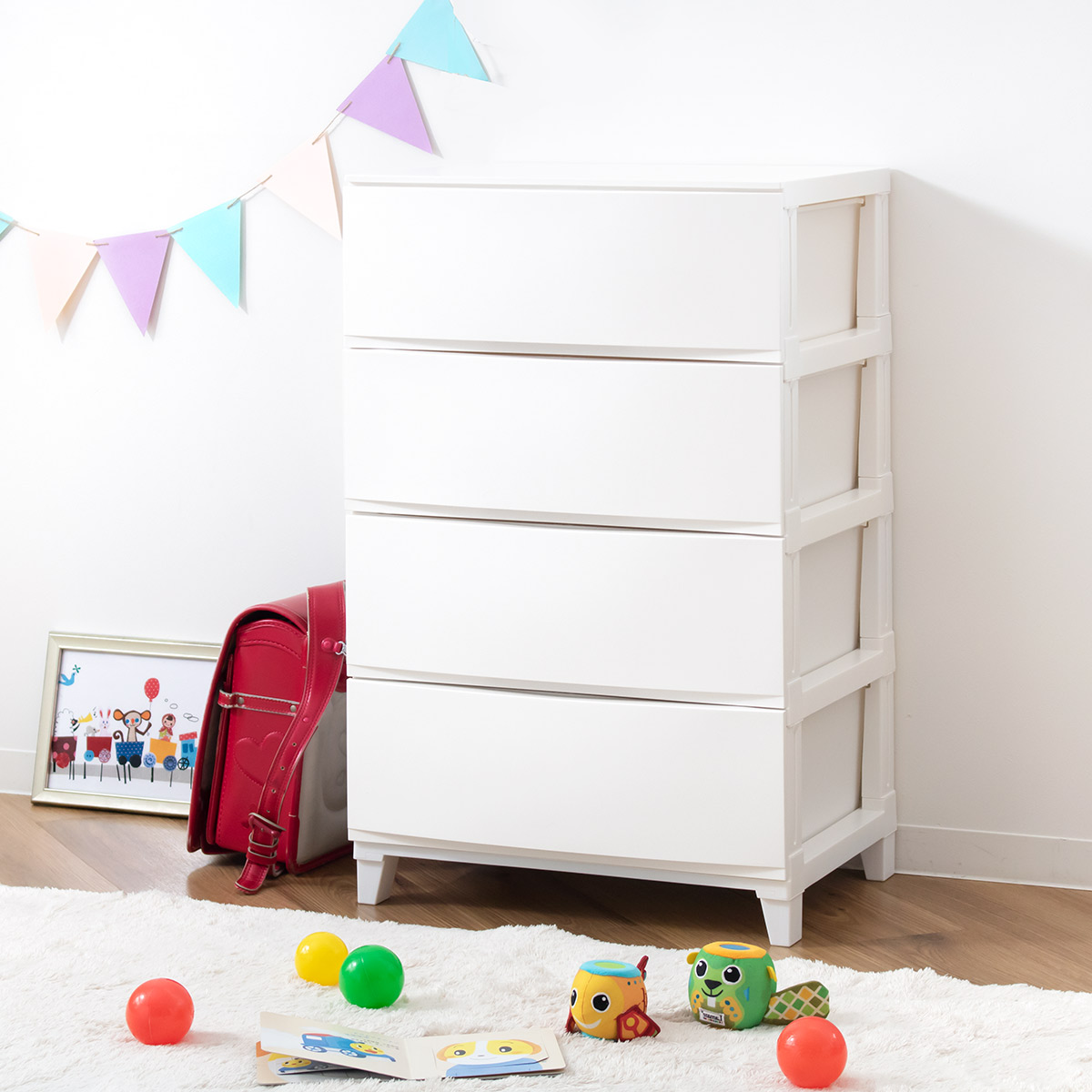 チェスト 4段 幅54×奥行42×高さ88cm ルームスシェード ( 収納 チェスト 4段 幅54×奥行42×高さ88cm ルームスシェード ( 収納