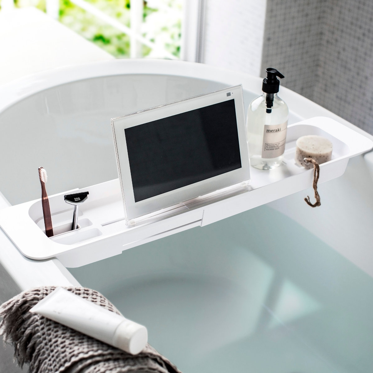 tower 山崎実業 伸縮バスタブトレー タワー （ 4903208035460 タワー