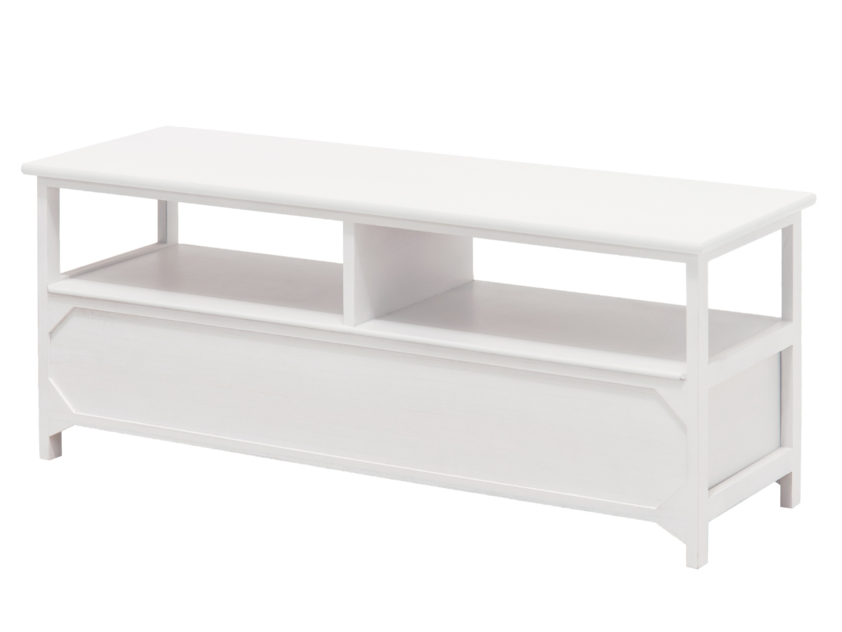 テレビ台 ローボード シャビー調 クリスタル調取っ手 幅100cm （ 完成