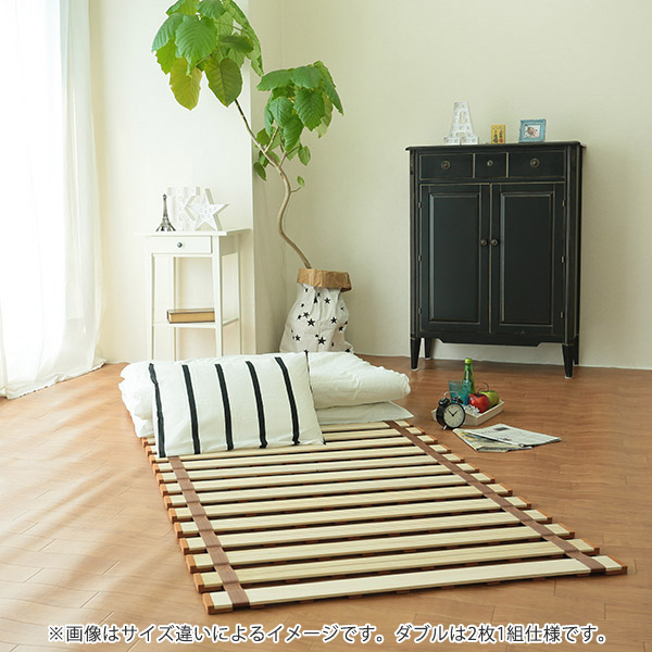 【新品】すのこベッド 折りたたみロール式シングル すのこマット 桐 2個セット すのこベッド ダブル ロール式 薄型 折りたたみ すのこマット 桐製