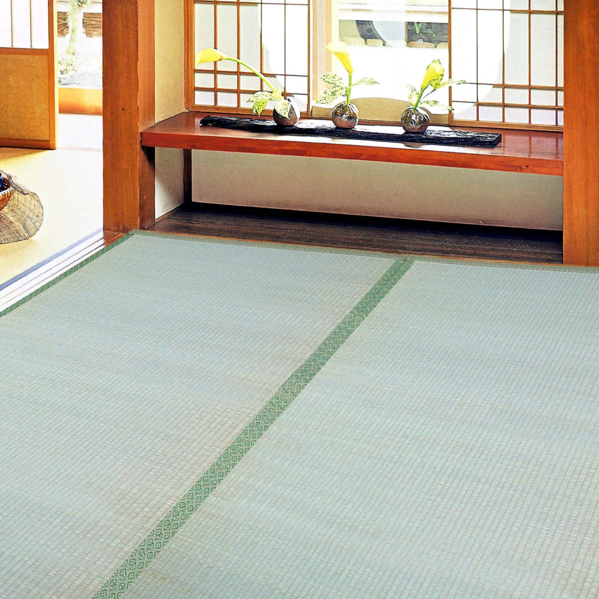 大島屋 い草 上敷き 鈴草 8畳 江戸間 約352×352cm 撥水加工 大島屋 い草 上敷き 鈴草 8畳 江戸間 約352×352cm 撥水加工