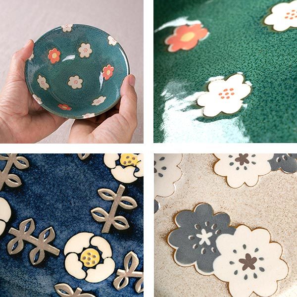 ボウル 14cm ノルディックフラワー 磁器 美濃焼 日本製 同色3個セット