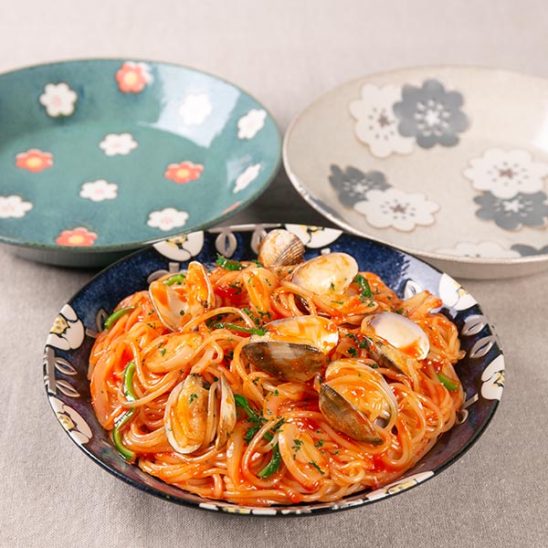   フラワー柄皿 5枚セット　21cm 楽天市場】プレート 21cm ノルディックフラワー 磁器 美濃焼 日本製