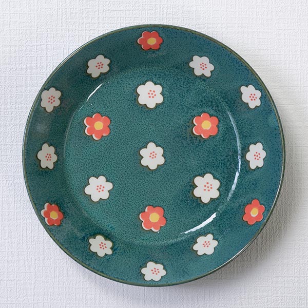 プレート 21cm ノルディックフラワー 磁器 美濃焼 日本製 （ 食洗機