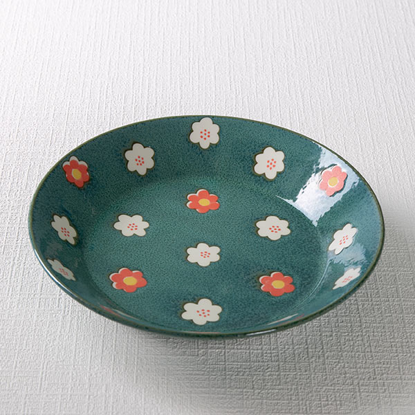 プレート 21cm ノルディックフラワー 磁器 美濃焼 日本製 同色5枚