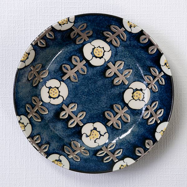 プレート 21cm ノルディックフラワー 磁器 美濃焼 日本製 同色5枚