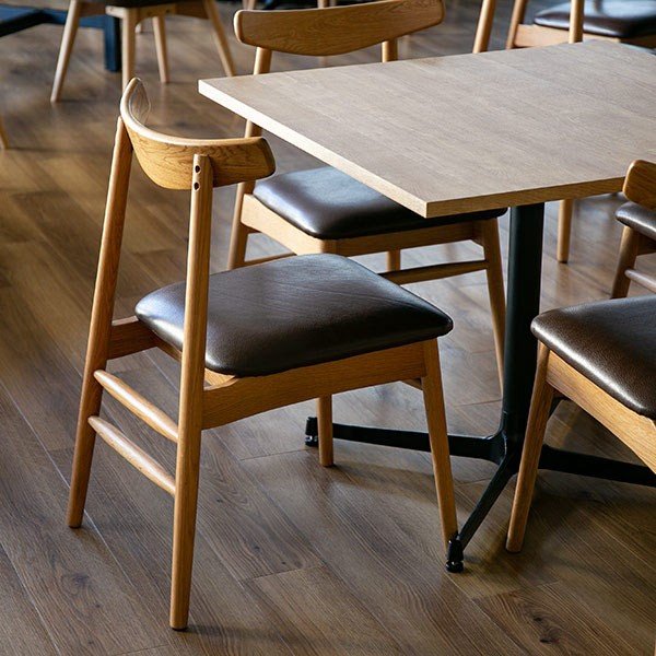 木製　ダイニングチェア 椅子　リビング　チェア 2脚セット］RENEW ダイニングチェア 天然木 リビングチェア クッション