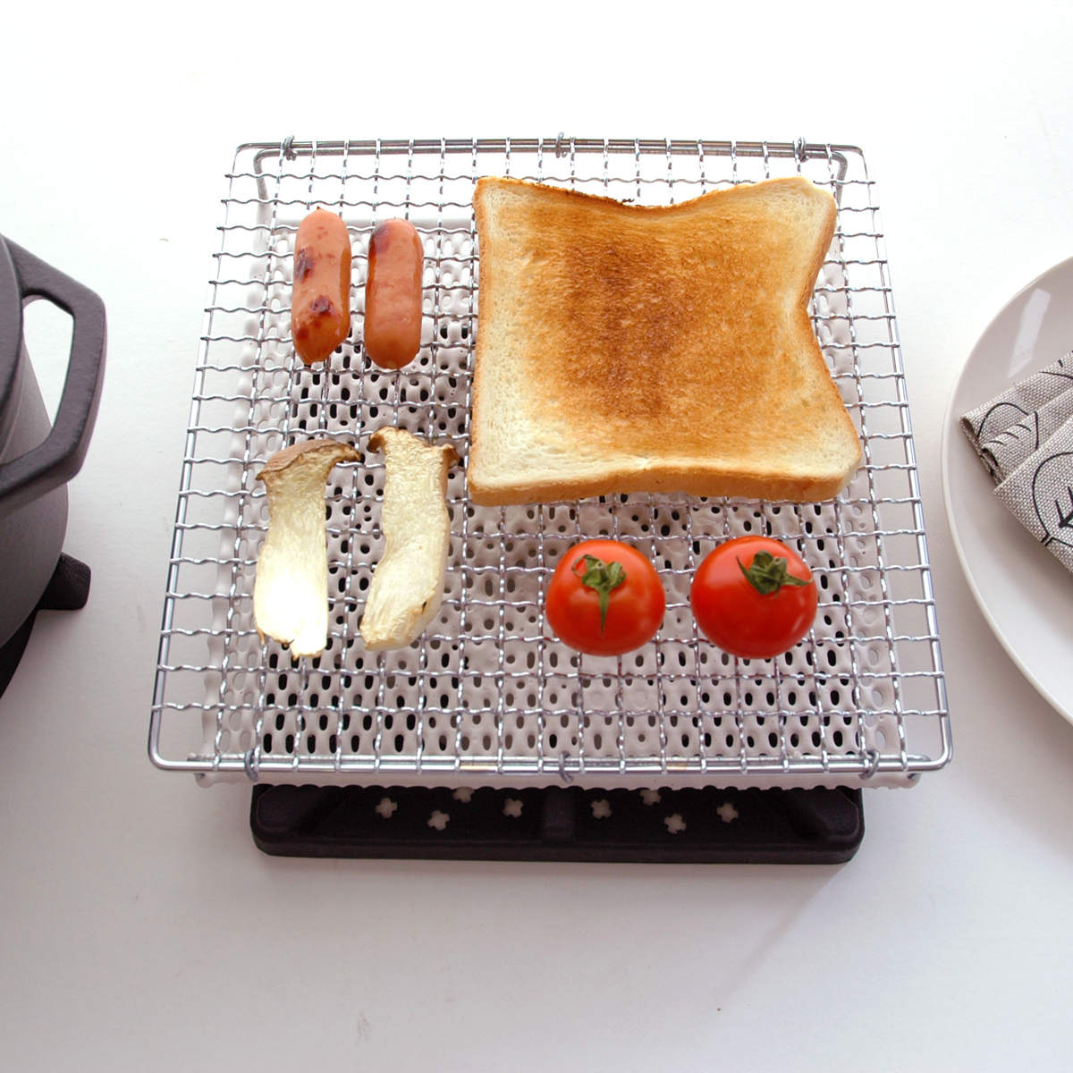 セラミック焼き網 大 22cm ガス火専用 日本製 （ 直火専用 焼き網