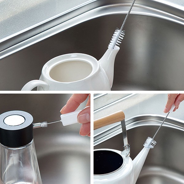 隙間ブラシ MK 注ぎ口洗い 3本セット くろまめ （ ノズルブラシ ） 台所洗剤、洗浄用品