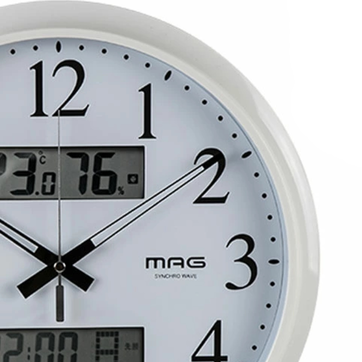 掛け時計 電波時計 ダブルリンク 温湿度表示 （ アナログ 電波 時計