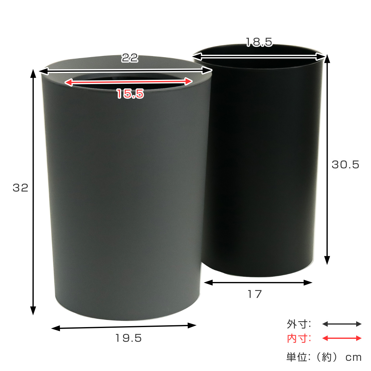 ゴミ箱 6.7L 丸型 ルクレール ( ごみ箱...の詳細画像4