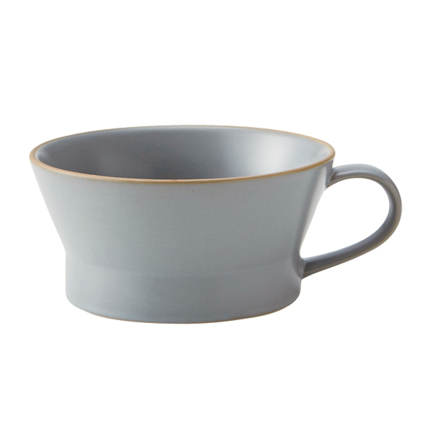 スープカップ エッジライン 持ち手付き 陶器 食器 同色3個セット （ 食
