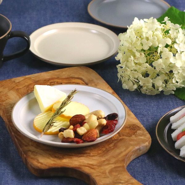 プレート 14cm SS エッジライン 陶器 食器 （ 食洗機対応 電子レンジ