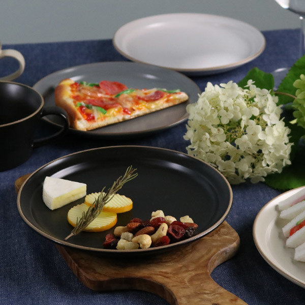 プレート 16cm S エッジライン 陶器 食器 同色5枚セット （ 食洗機対応