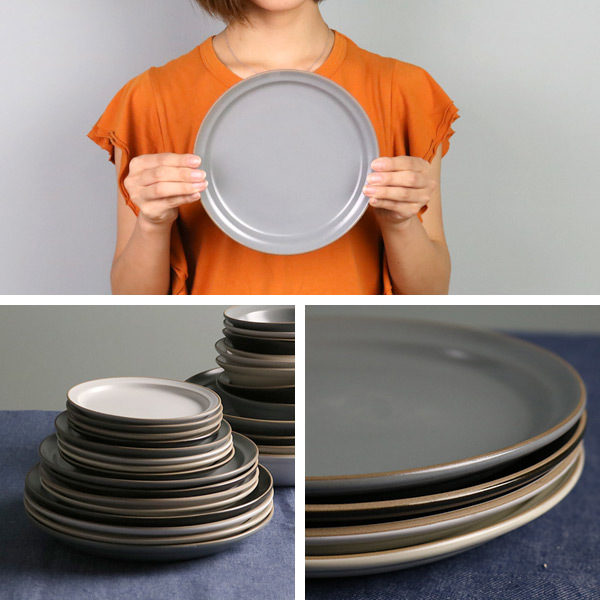 プレート 20cm M エッジライン 陶器 食器 （ 食洗機対応 電子レンジ