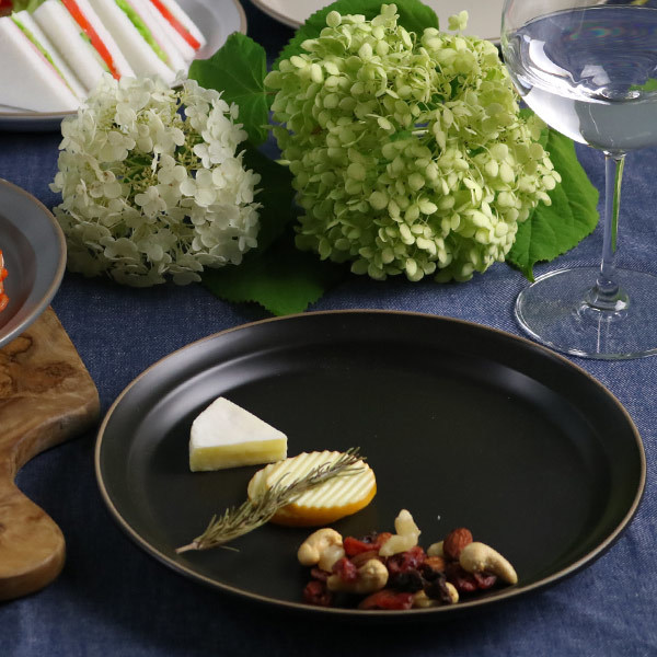 プレート 20cm M エッジライン 陶器 食器 同色5枚セット （ 食洗機対応