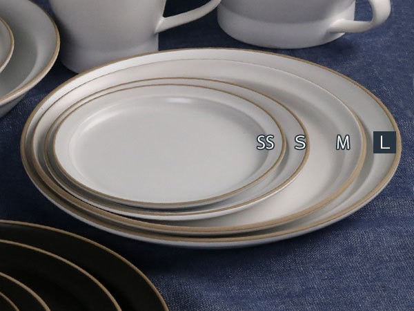 プレート 22cm L エッジライン 陶器 食器 同色5枚セット （ 食洗機対応