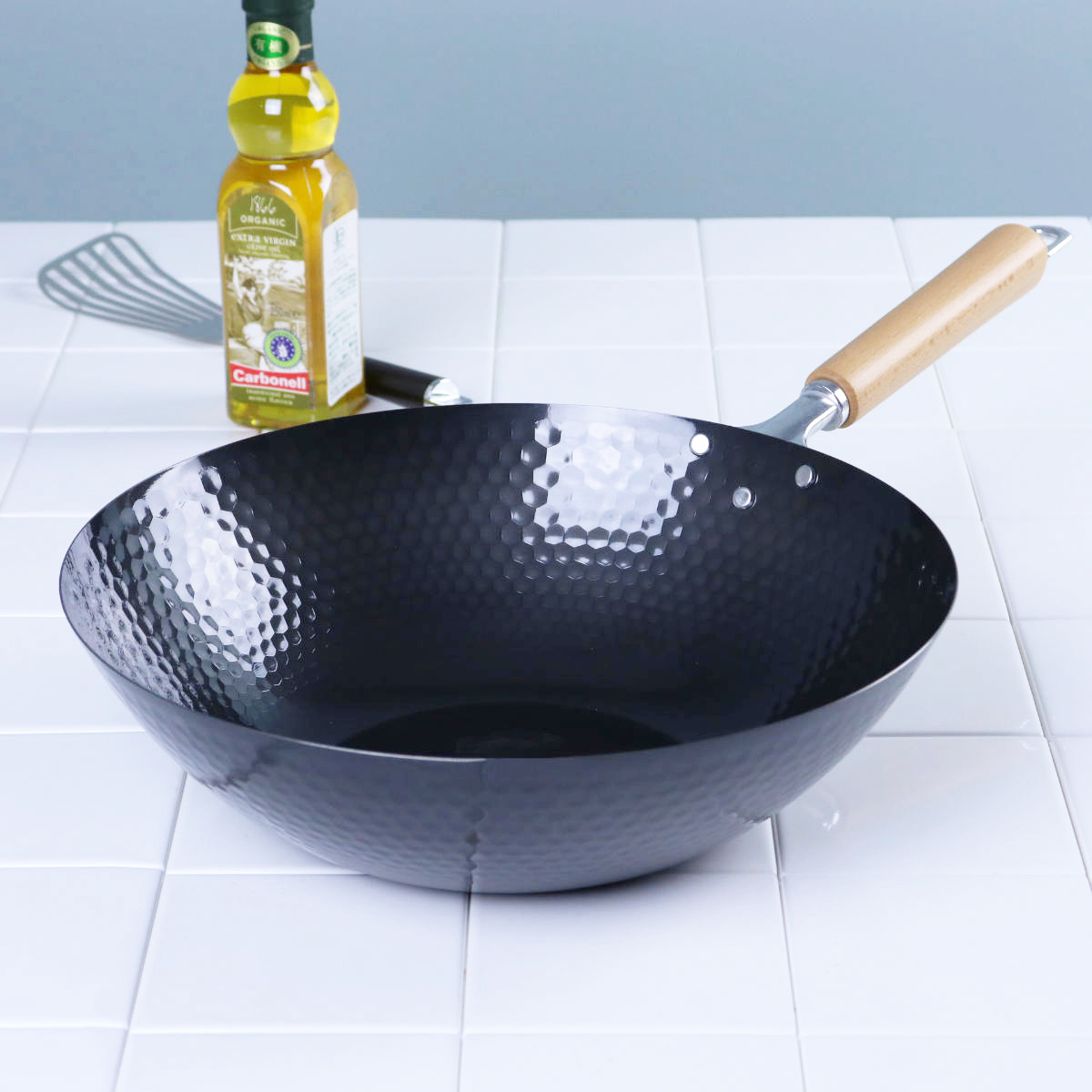 タマハシ 鉄フライパン 30cm IH対応 スゴ軽 槌目鉄炒め鍋 日本製