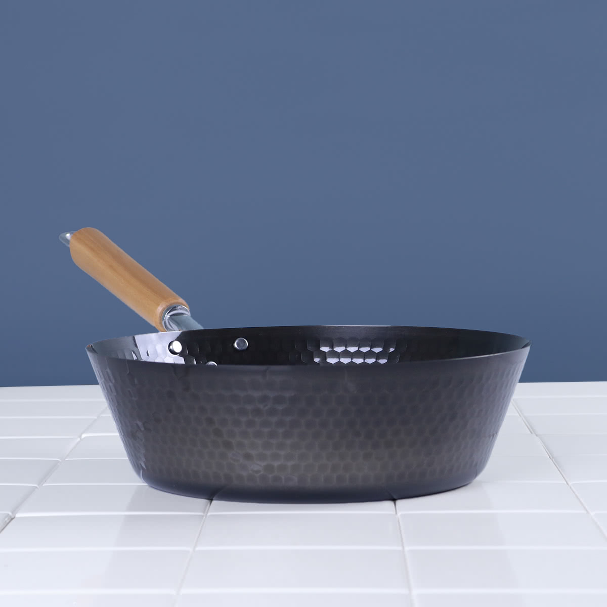 タマハシ 鉄フライパン 26cm IH対応 スゴ軽 槌目鉄深型フライパン 日本