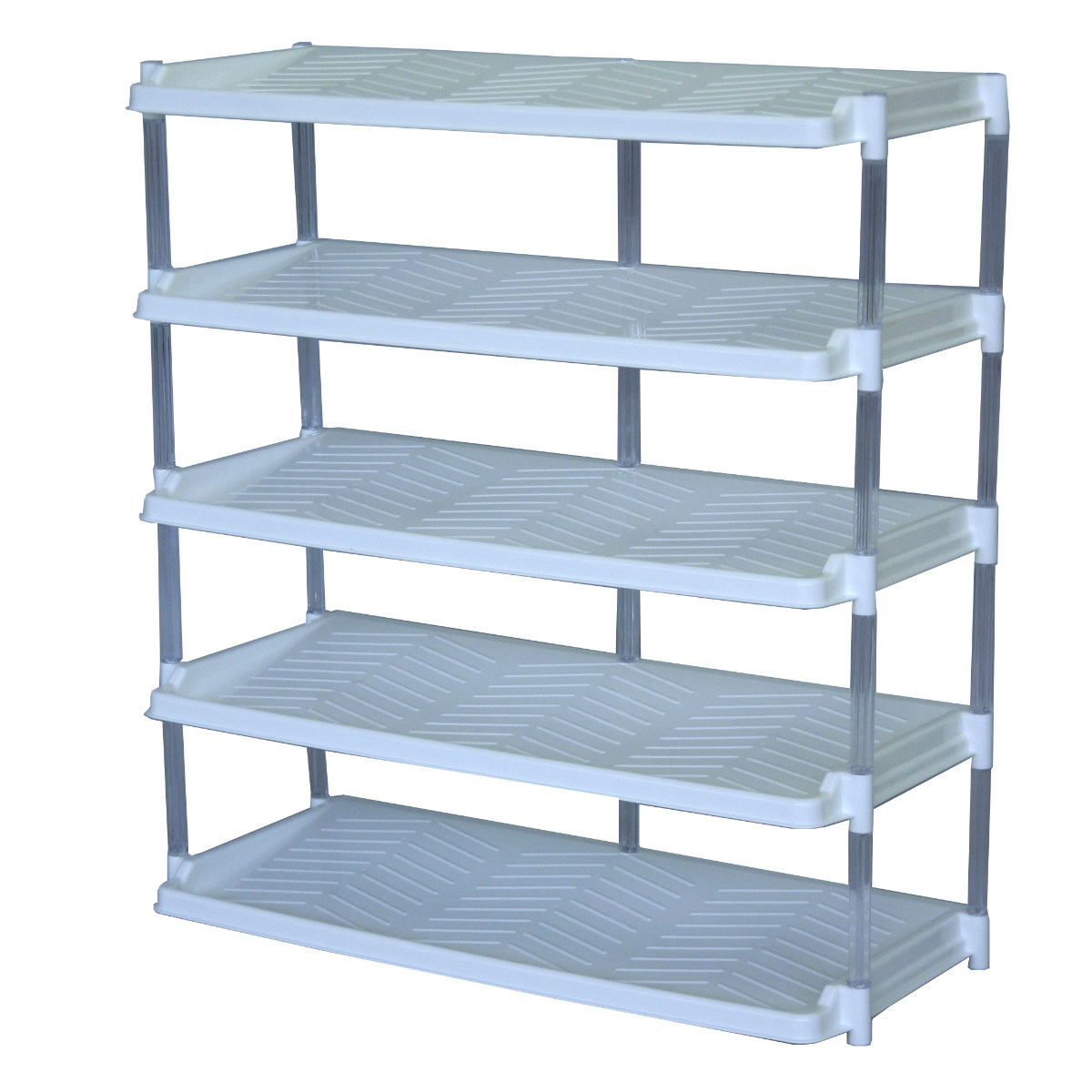 平和工業 シューズラック 5段 幅72.5cm クリスタル （ 靴 収納 靴箱 省