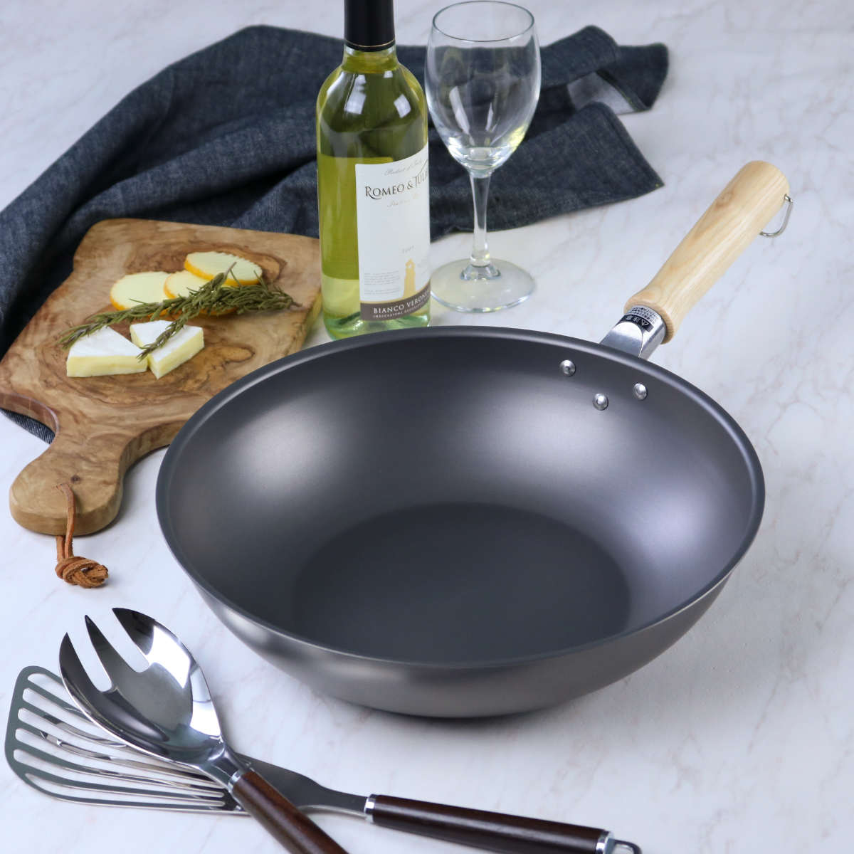 ウルシヤマ金属工業 いため鍋 28cm IH対応 深型フライパン 鉄匠 UMIC