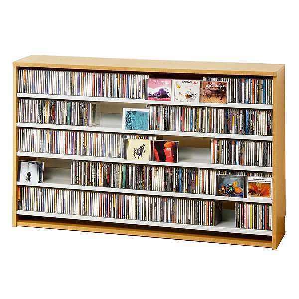 CDラック 幅139.2cm 5段 大量収納ストッカー （ ラック 棚 収納