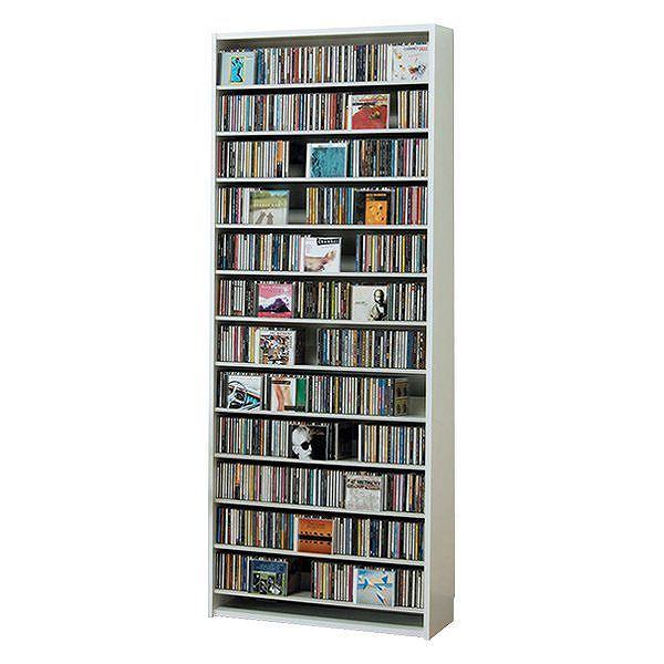 CDラック 幅80cm 12段 大量収納ストッカー （ ラック 棚 収納