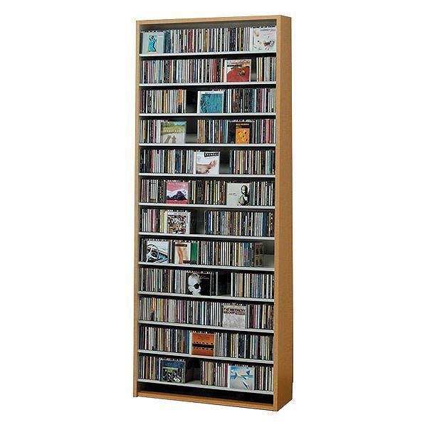 CDラック 幅80cm 12段 大量収納ストッカー （ ラック 棚 収納