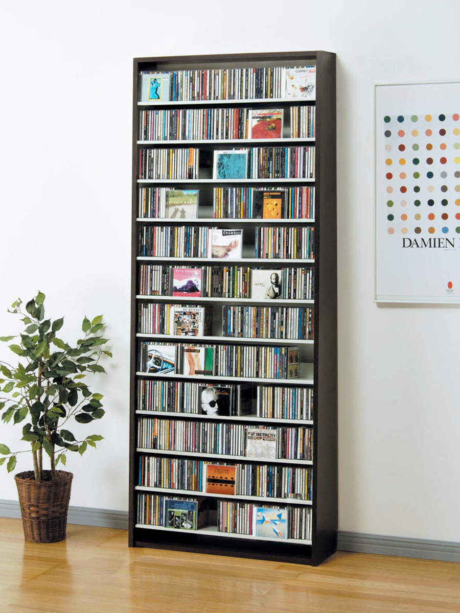 CDラック 幅80cm 12段 大量収納ストッカー （ ラック 棚 収納