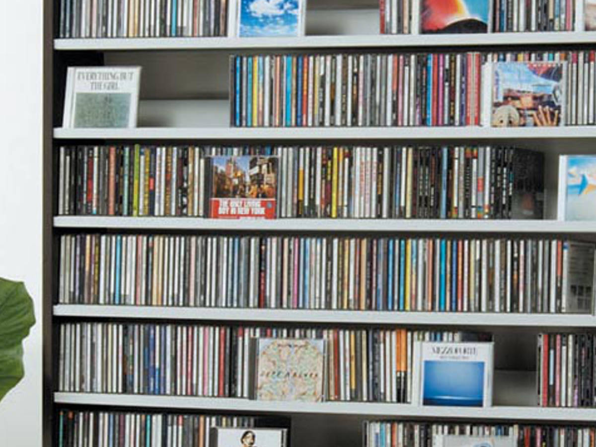 CDラック 幅139cm 12段 大量収納ストッカー （ ラック 棚 収納