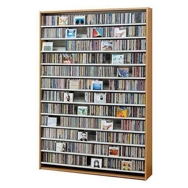 CDラック 幅139cm 12段 大量収納ストッカー （ ラック 棚 収納