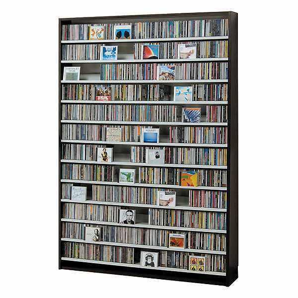 CDラック 幅139cm 12段 大量収納ストッカー （ ラック 棚 収納
