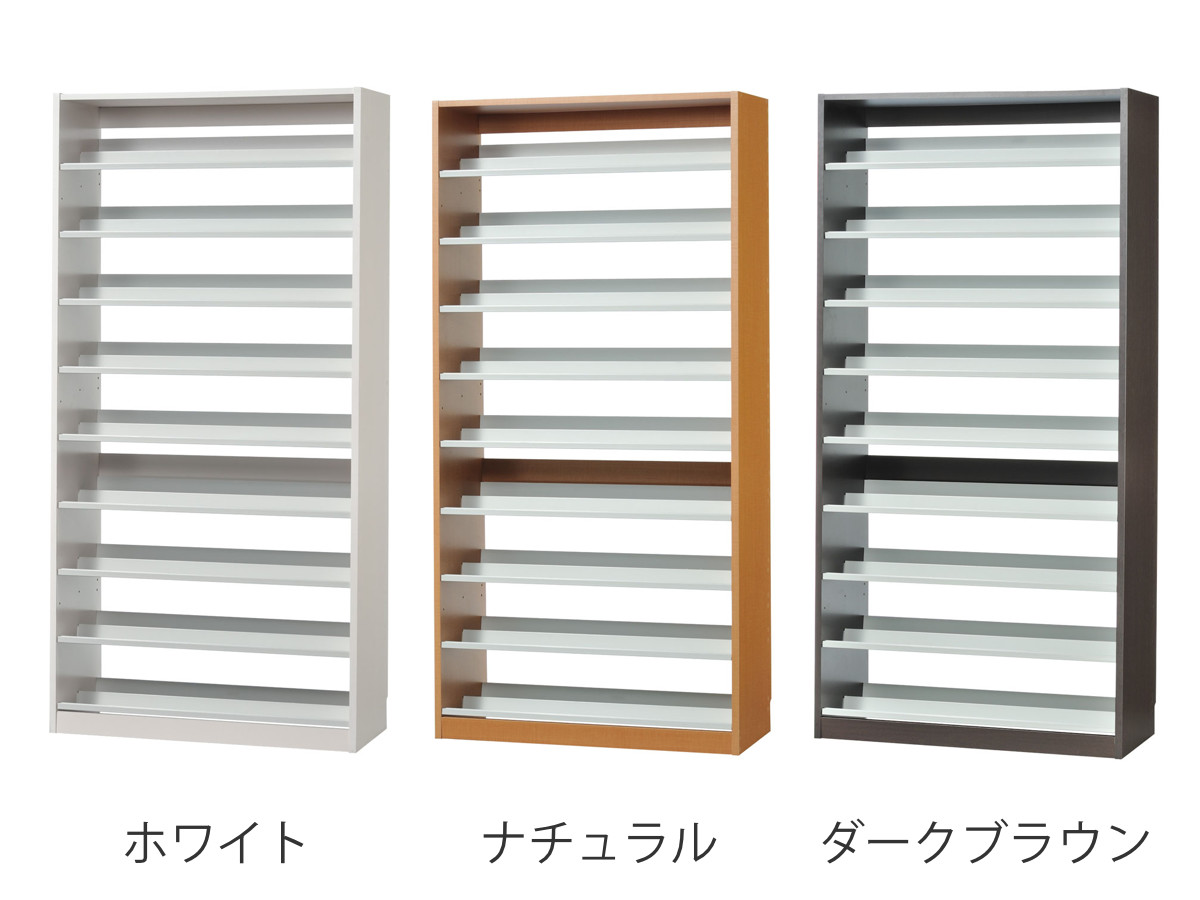 CDラック 幅89cm 9段 2列収納 奥深タイプ （ ラック 棚 収納