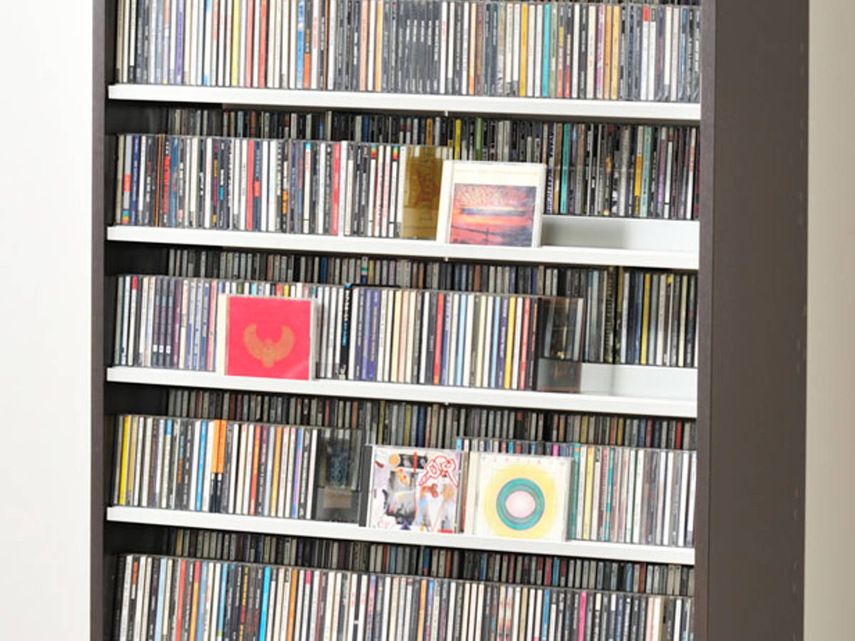 CDラック 幅89cm 9段 2列収納 奥深タイプ （ ラック 棚 収納