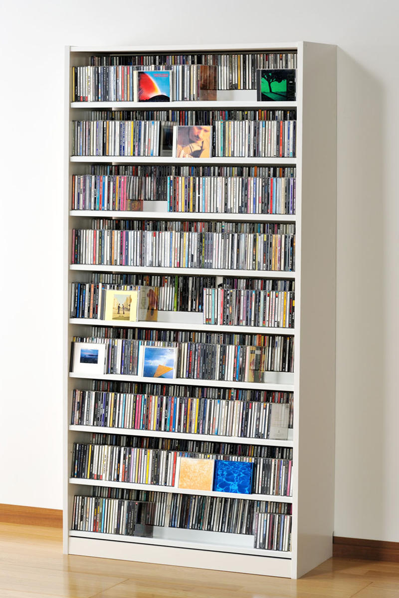 CDラック 幅89cm 9段 2列収納 奥深タイプ （ ラック 棚 収納