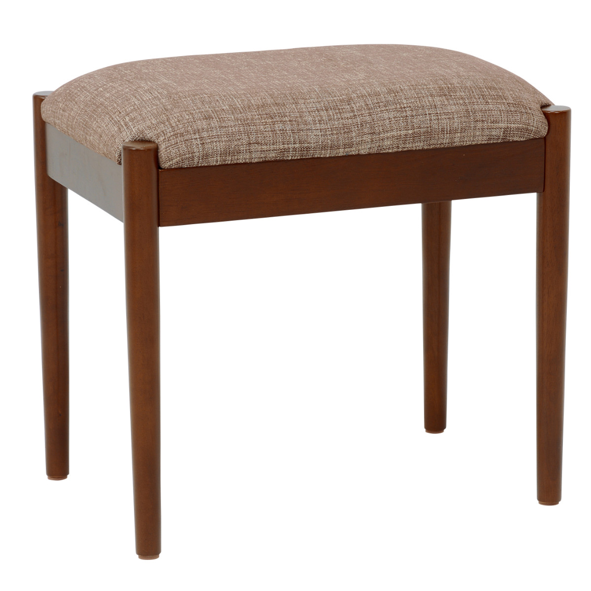 スツール 角型 木製 ブラウンフレーム 高さ43cm （ 椅子 いす 天然木